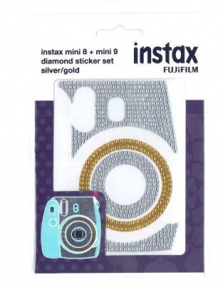 Fujifilm Instax Mini 8 + Mini 9 Diamond Sticker Set Silver/Gold RRP 4.99 CLEARANCE XL 2.99